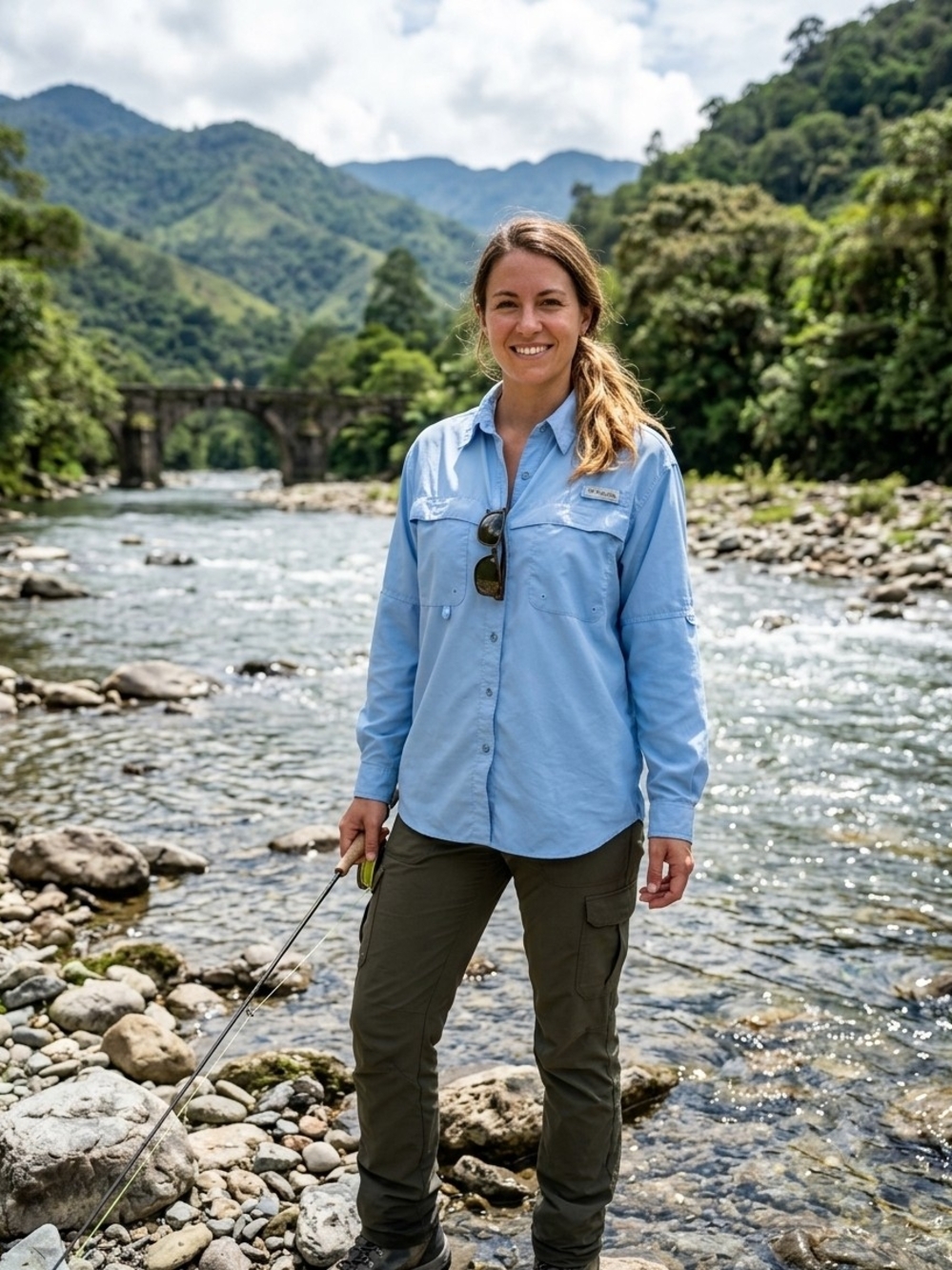 Columbia Women’s Light Blue Utility Shirt Jacket - Outdoor Fishing Layer